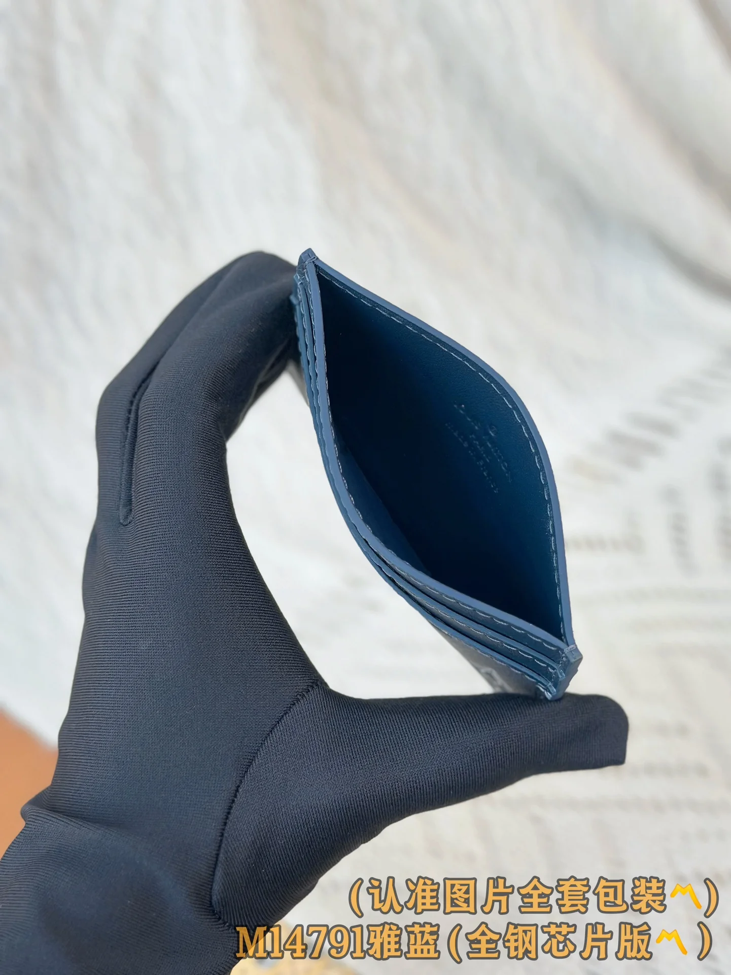 LV-m14791 — Двусторонняя визитная карточка — Элегантный синий цвет