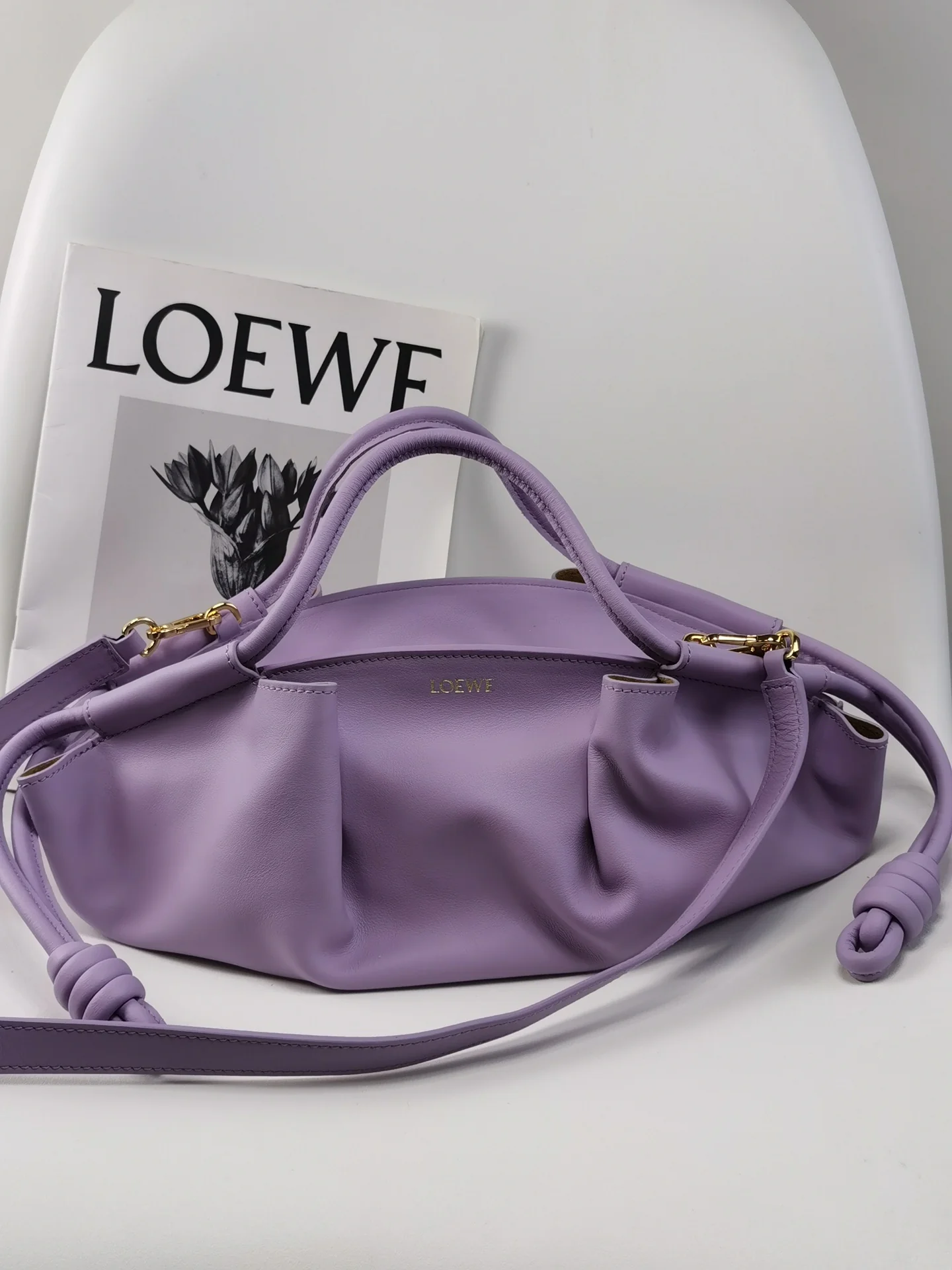 Сумка для прогулок Loewe Paseo - телячья кожа наппа - маленькая - фиолетовая