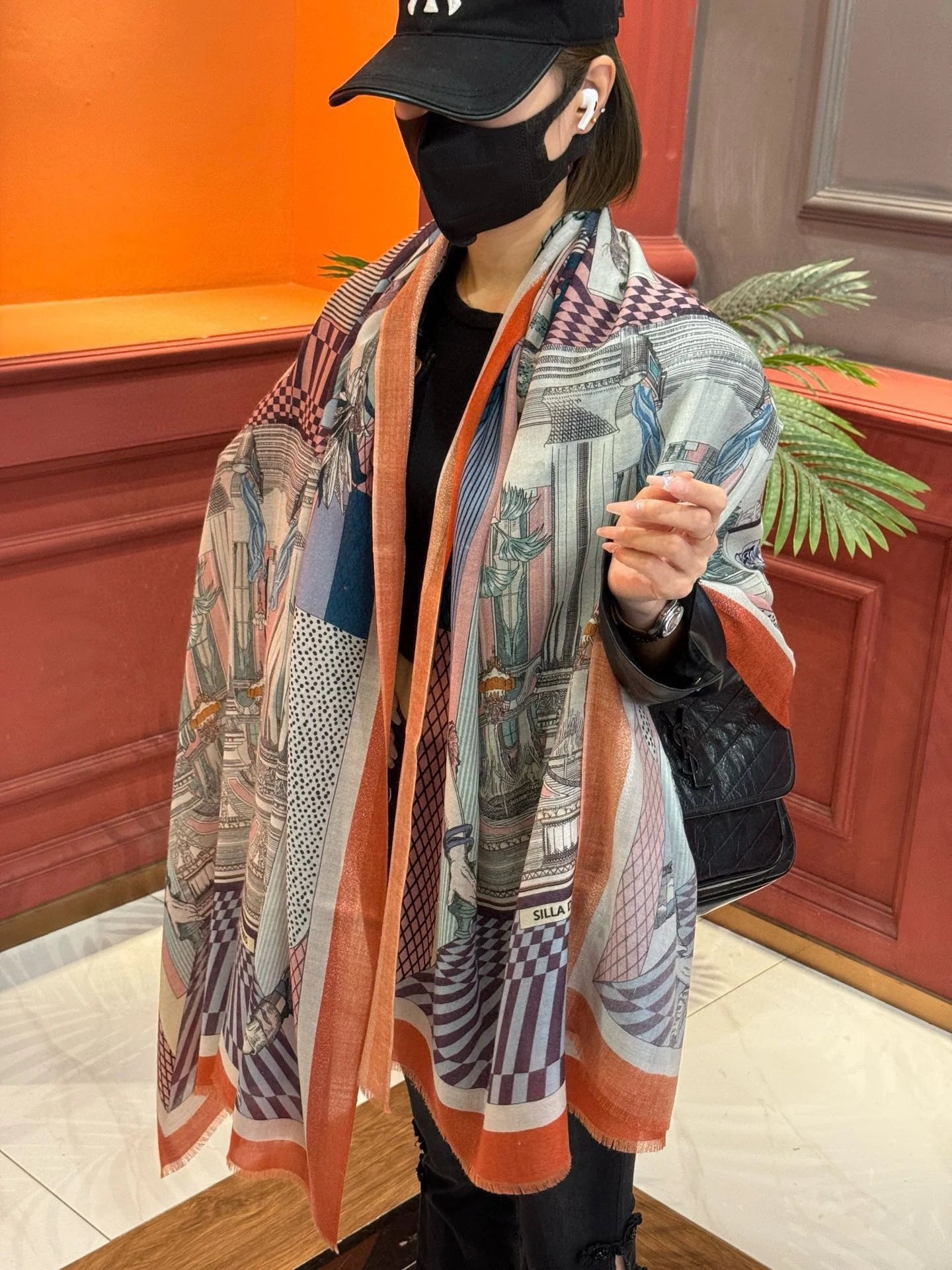 Кашемировый платок Hermes 2024 - 100-200