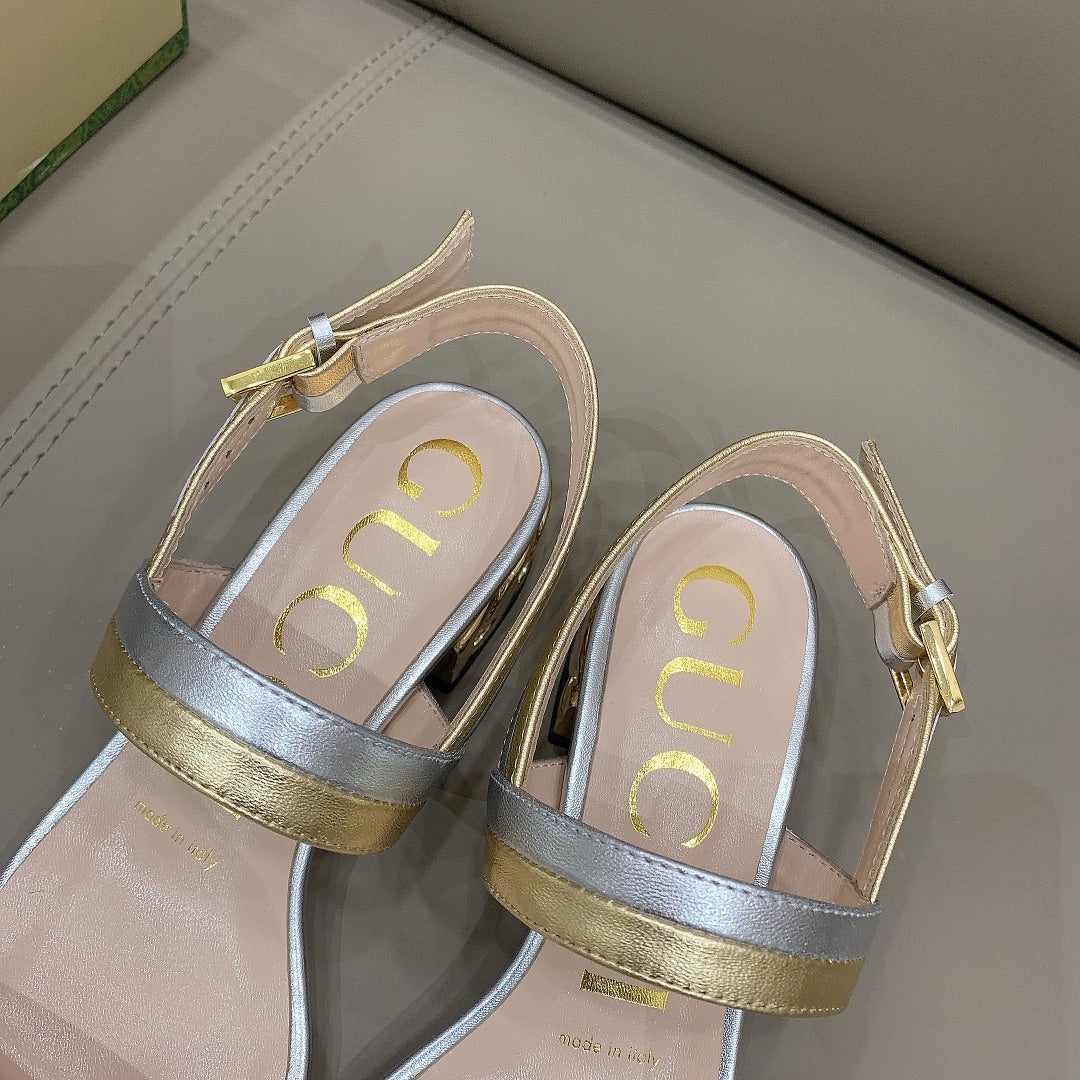 Gucci - Сандалии на низком каблуке