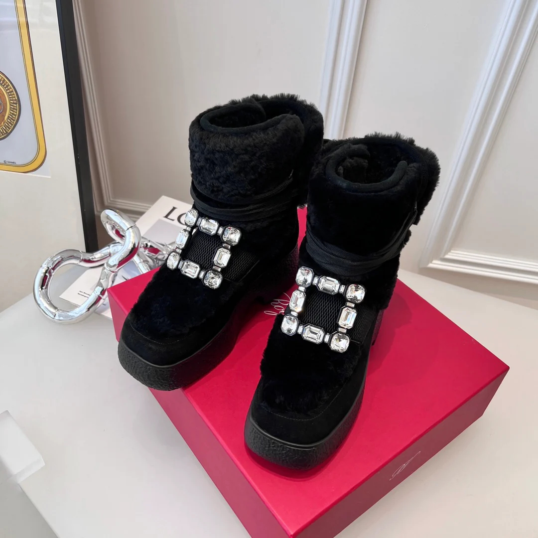 Шерстяные ботинки на толстой подошве RV, осенне-зимняя коллекция 2021 года - 1 шт.