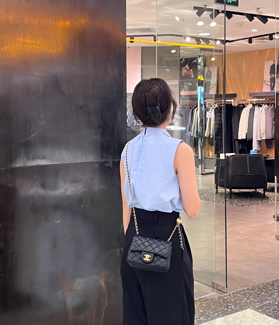 Chanel 24k Gold Globe Square Black Gold