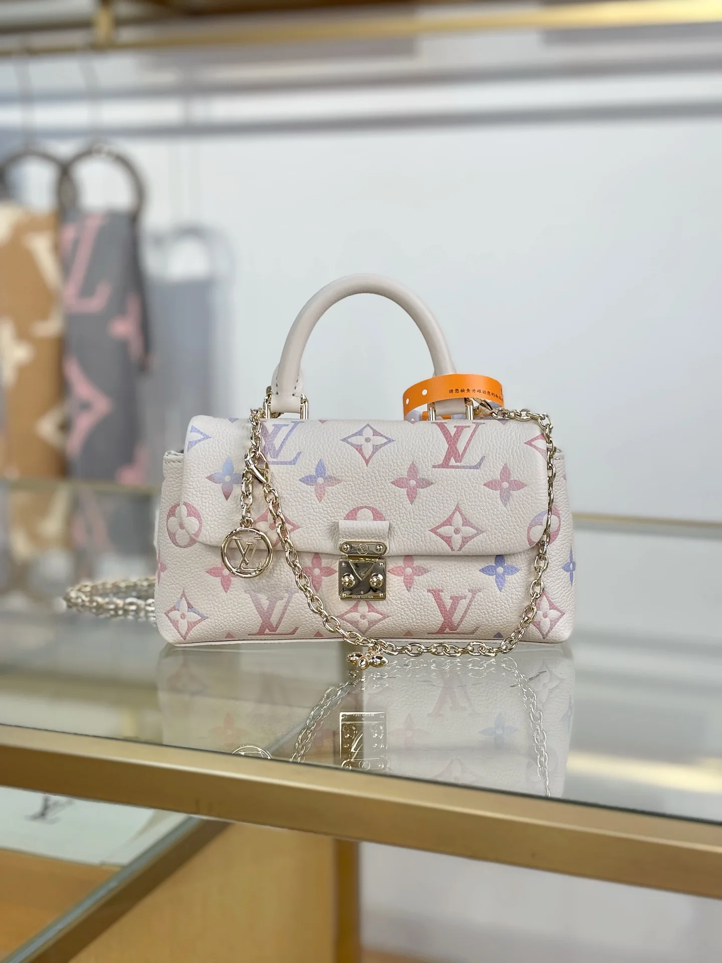 Сумка LV-m25596-nanomadeleine - розово-белая