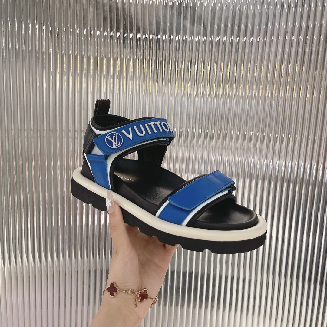 LV - Сине-черные сандалии