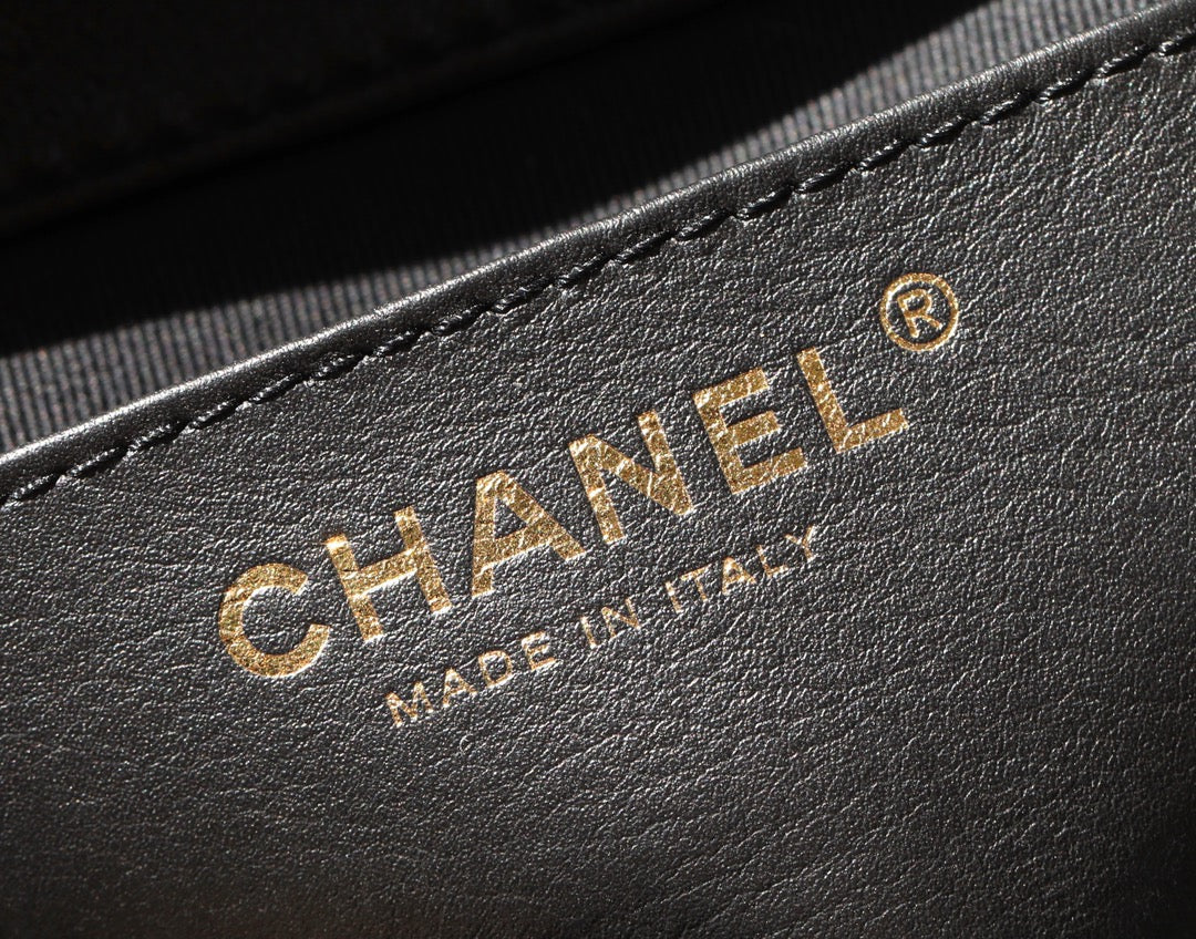 Рюкзак Chanel 25c на завязках - черный