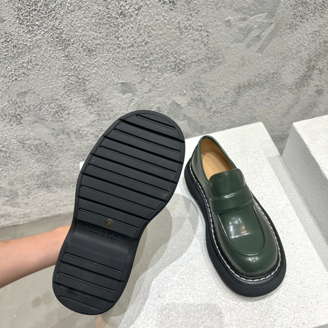 BV-22ss - Британские ретро кожаные туфли на толстой подошве - модель унисекс