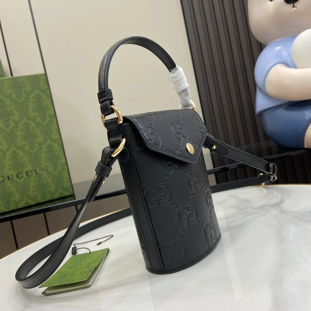 Мини-сумка-ведро Gucci Ophidia - черная