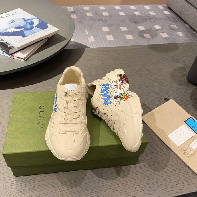 Массивные кроссовки Gucci - унисекс - 17