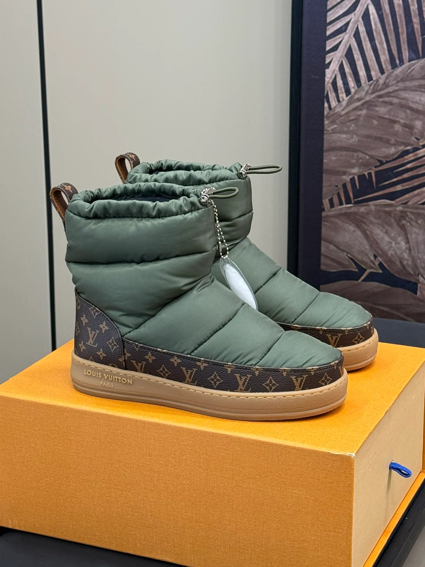 Снежные ботинки LV-2024 - темно-зеленые