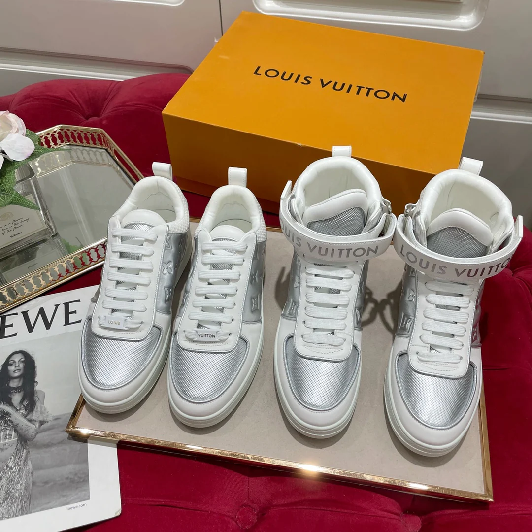 Обувь LV - кроссовки LV - низкие - повседневная обувь - серебристый