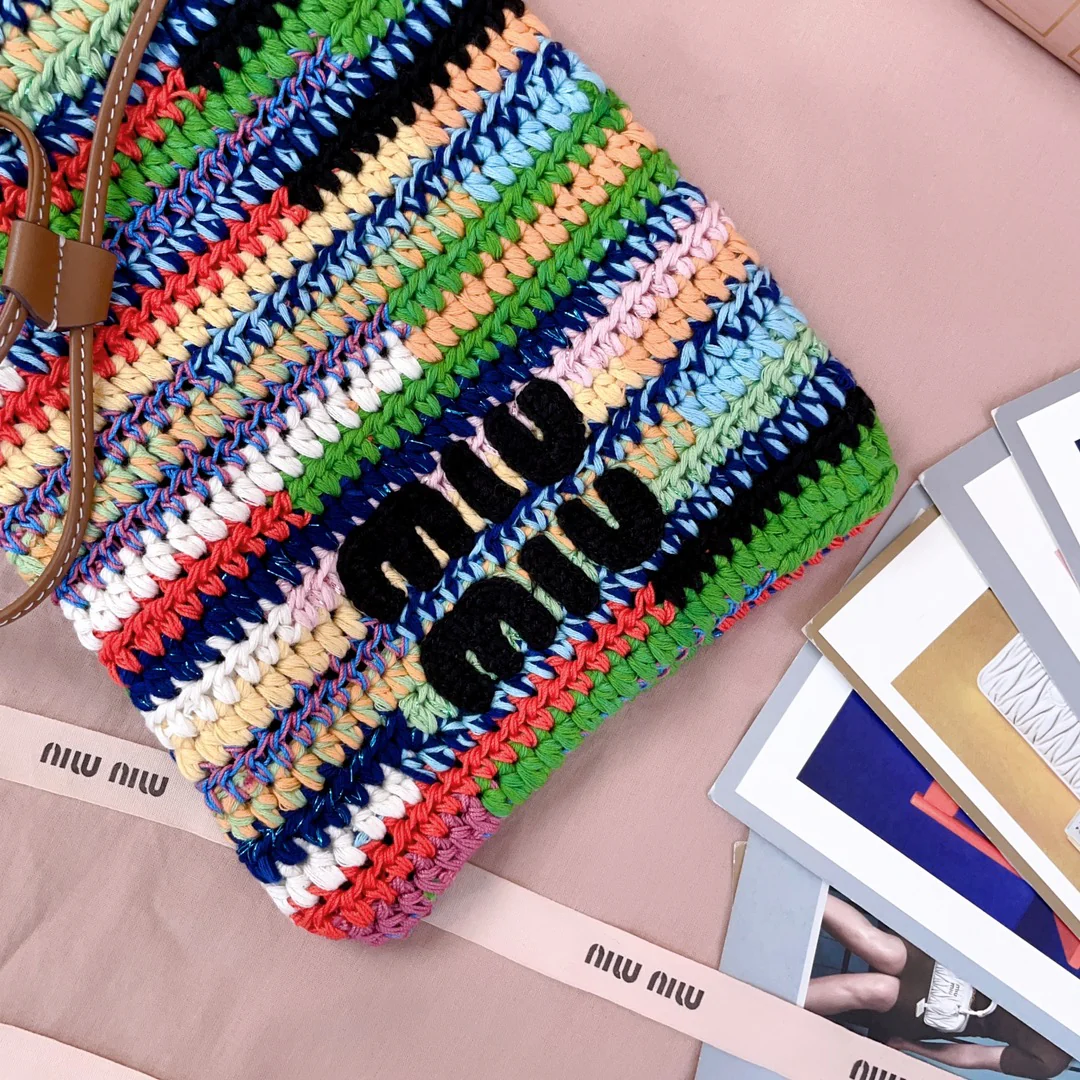 Miu Miu-5dn016-Luck Bag Woven Pouch