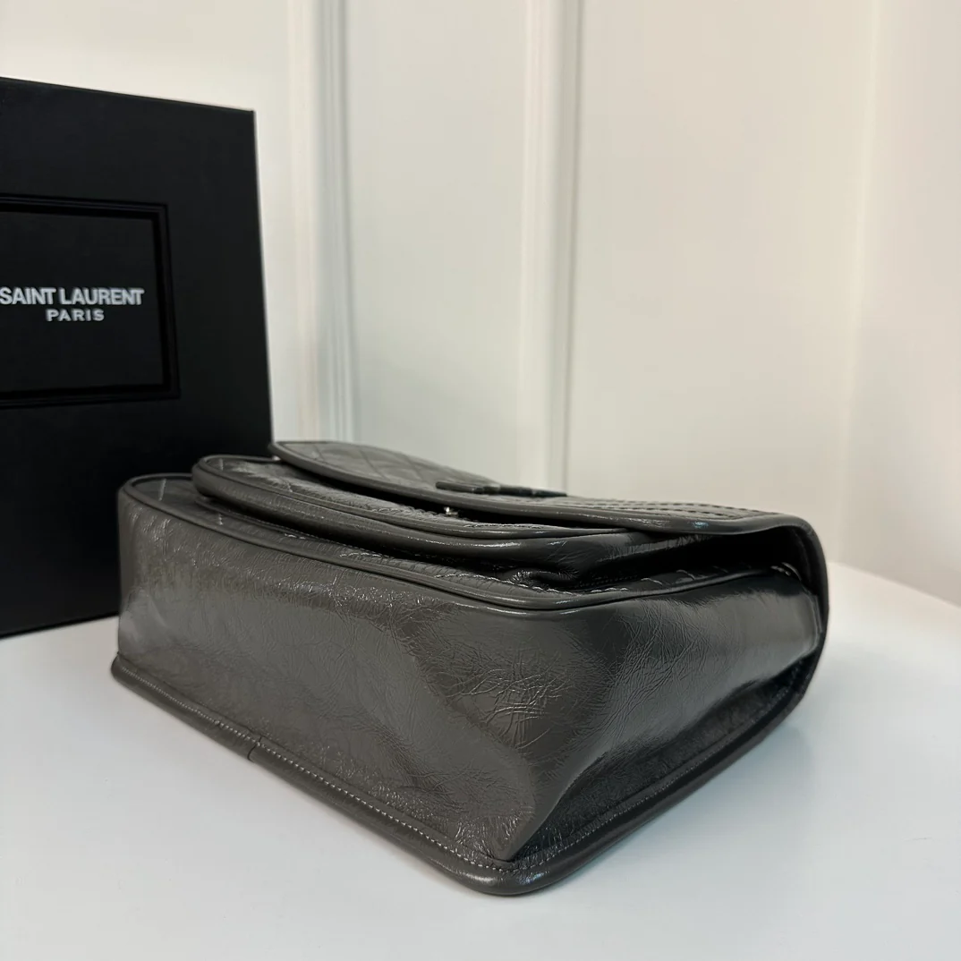 YSL-niki-baby-28cm-cowhide-dark gray