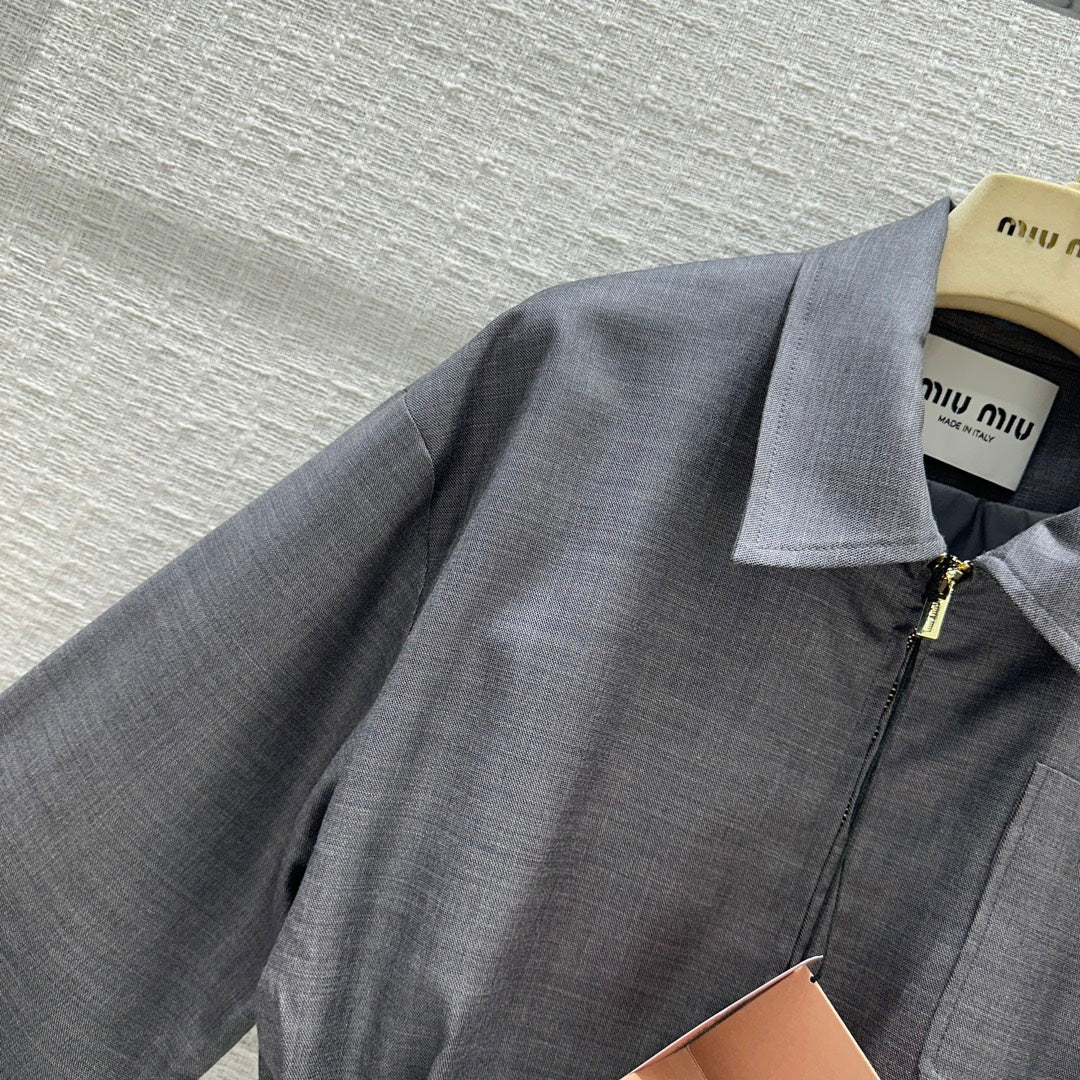 Miu Miu - 2404-24 Новинка ранней весны - Серый костюм