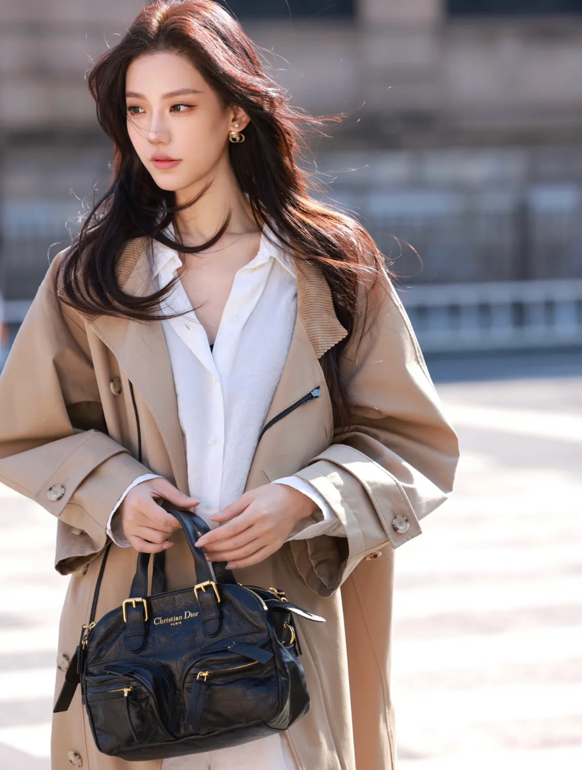 Маленькая сумка для боулинга Dior Grand Tour из вощеной кожи