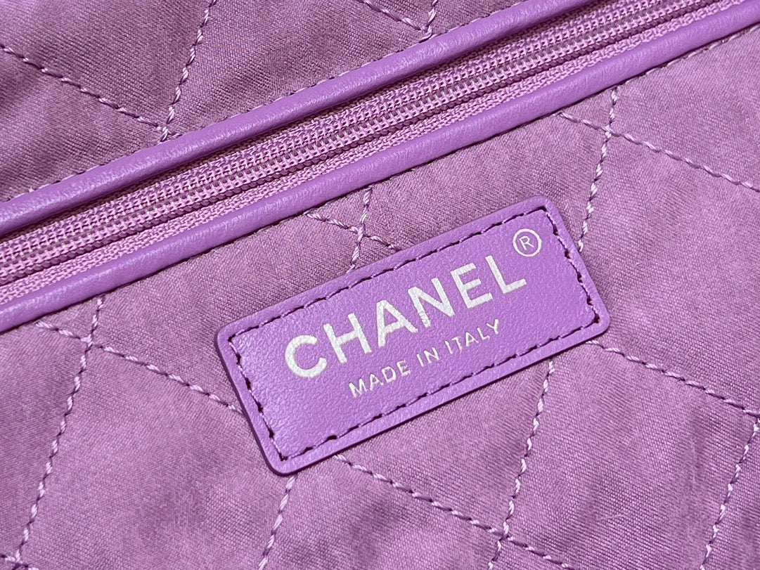 Сумка Chanel 25c 22 - металлизированная кожа - фиолетовая