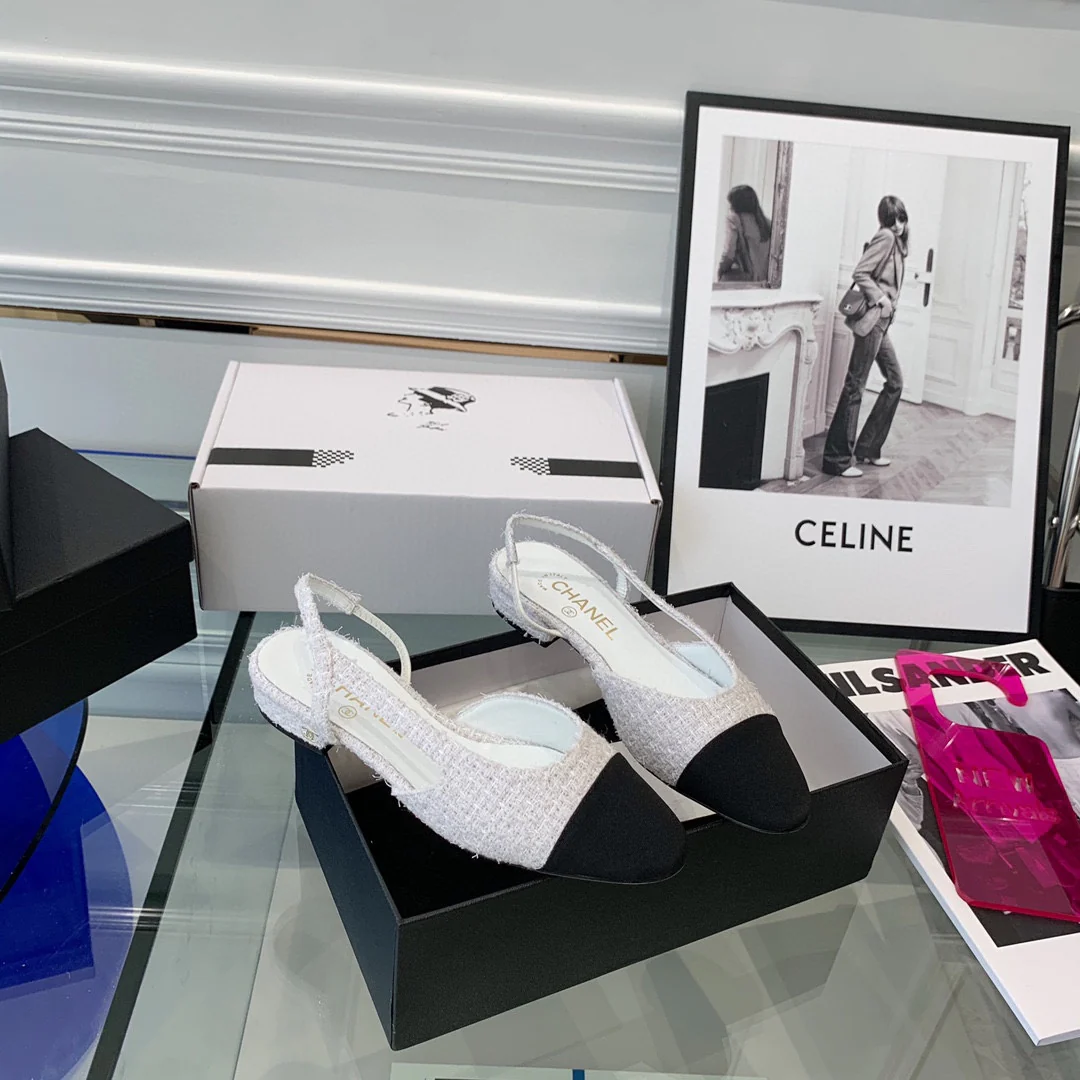 Классические сандалии Chanel - балетки - белые