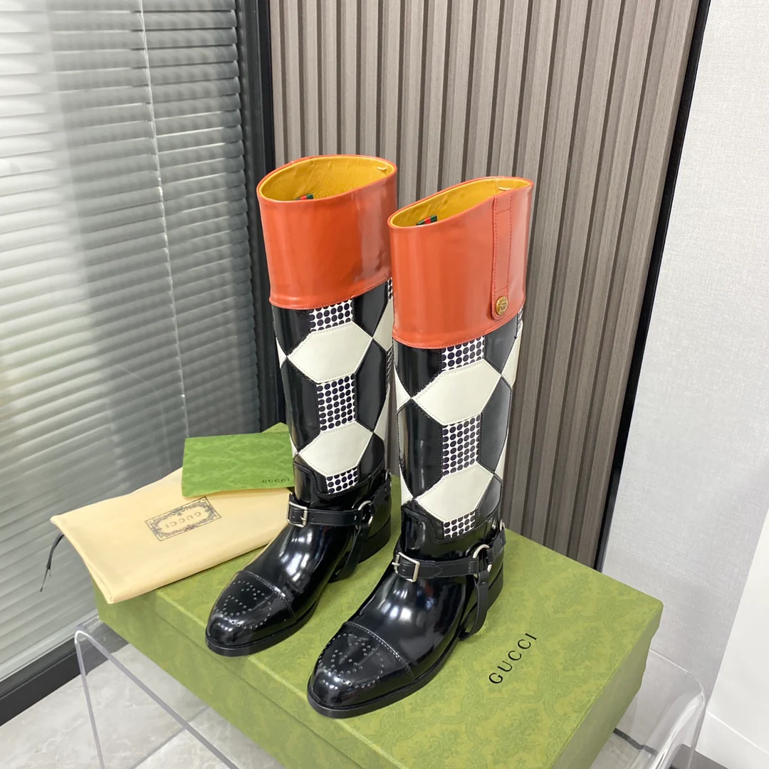 Новинка сезона осень/зима 2022 от Gucci - сапоги для верховой езды в стиле подиума - 1