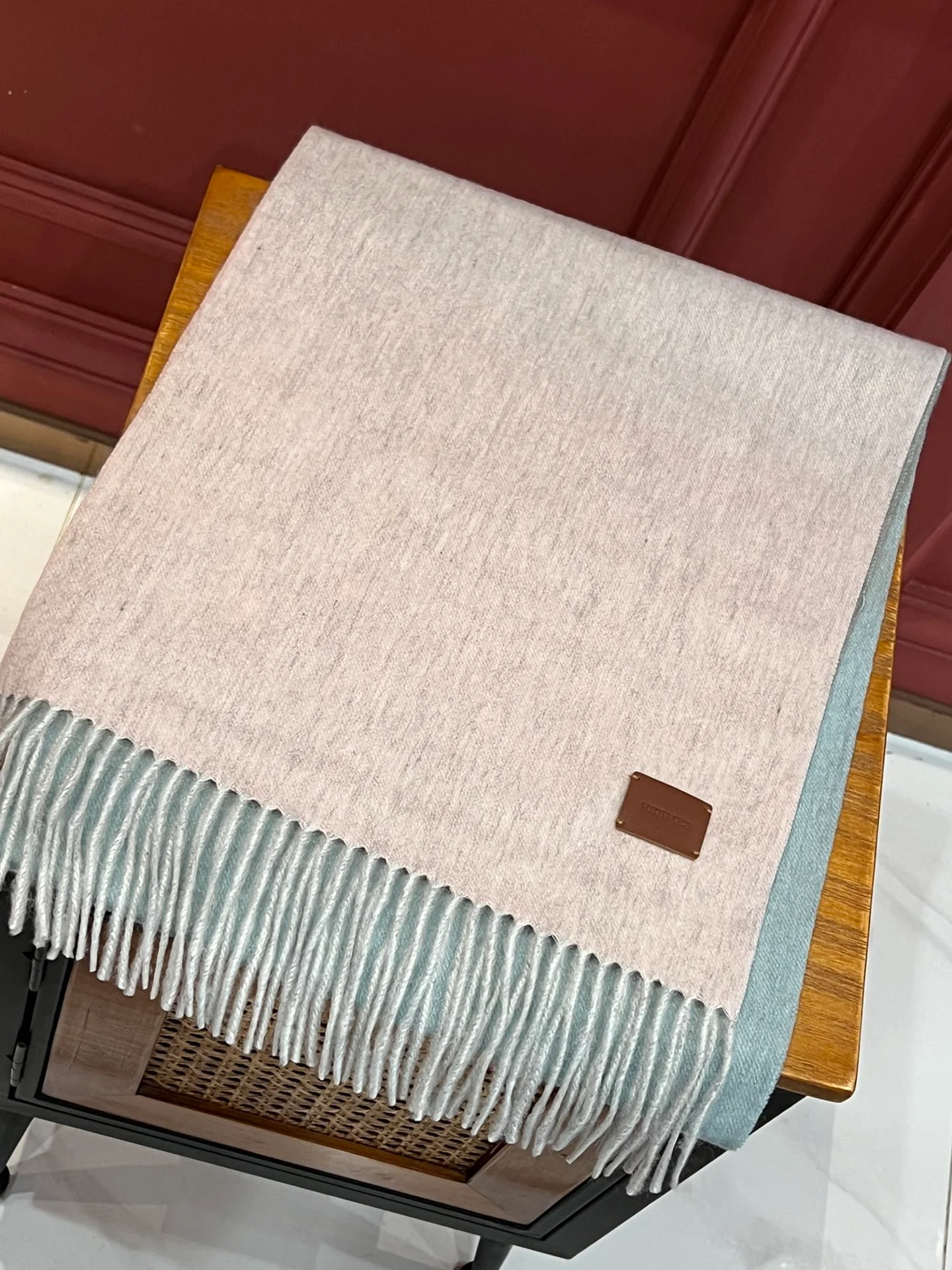 Многоцветный градиентный шарф Hermes - 32 см - 190 см - Кашемир премиум-класса, импортный - Синий - 1