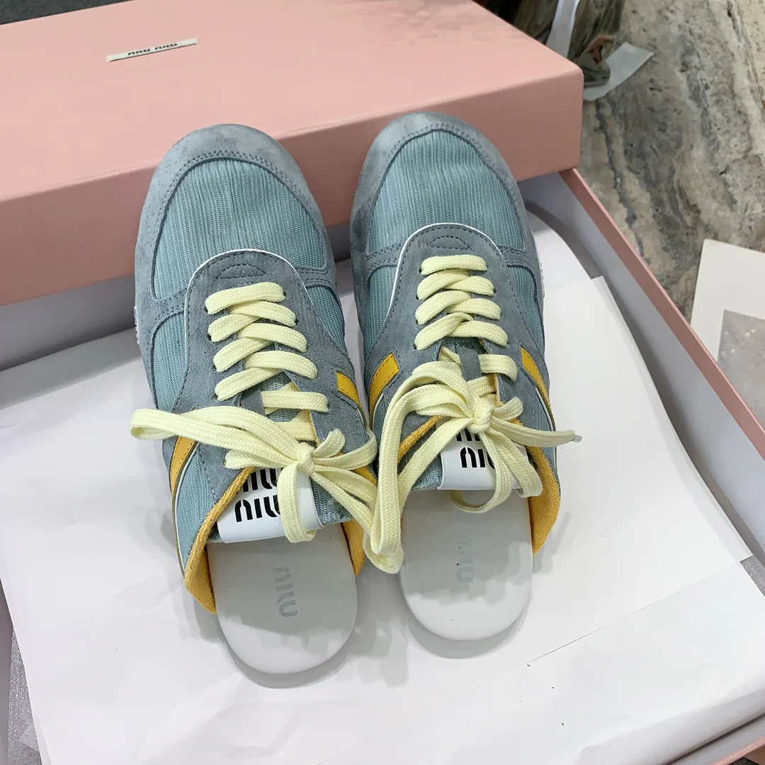 Повседневные тапочки Miu Miu 2024 - синие