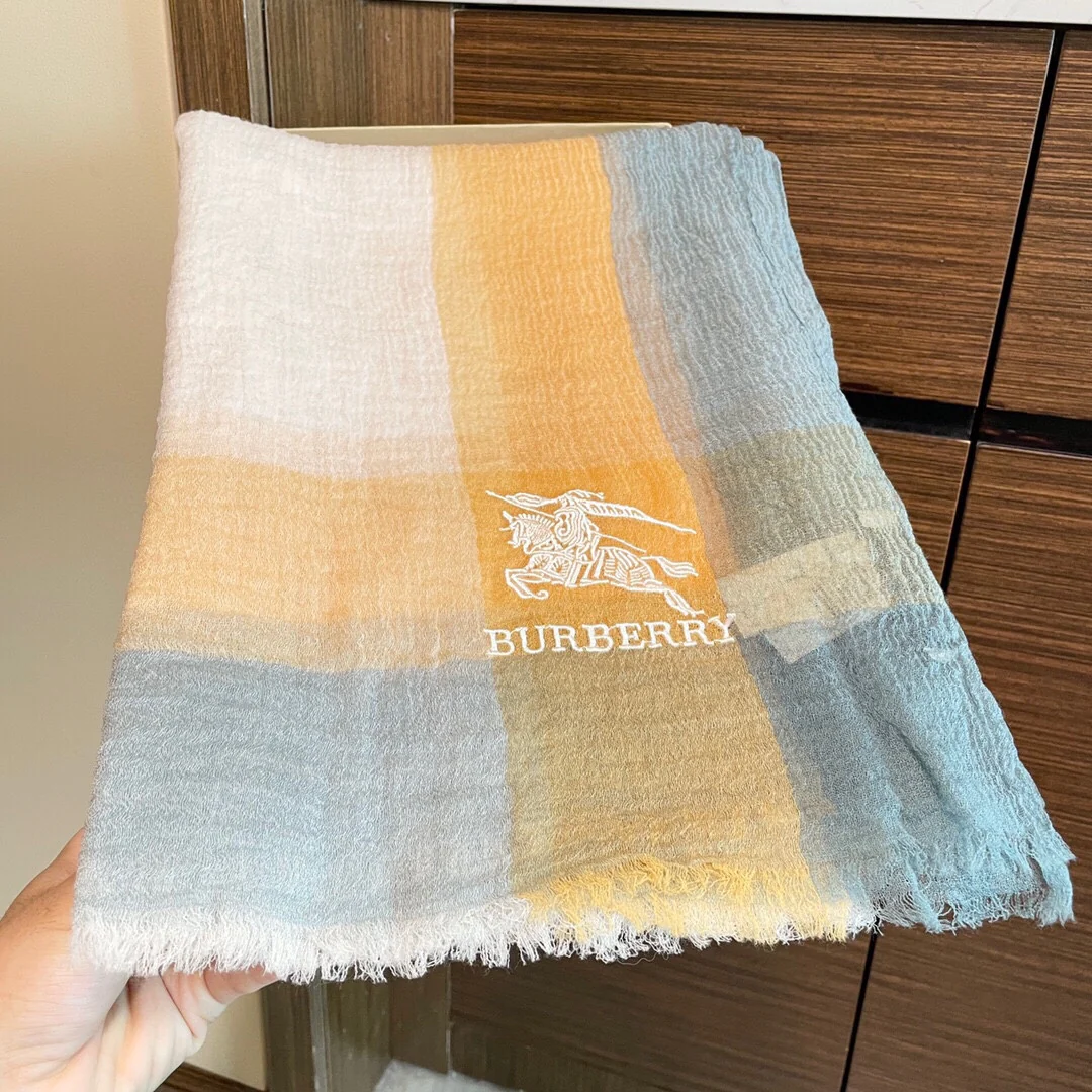 Кашемировый шарф Burberry - 90-200 см - желтый