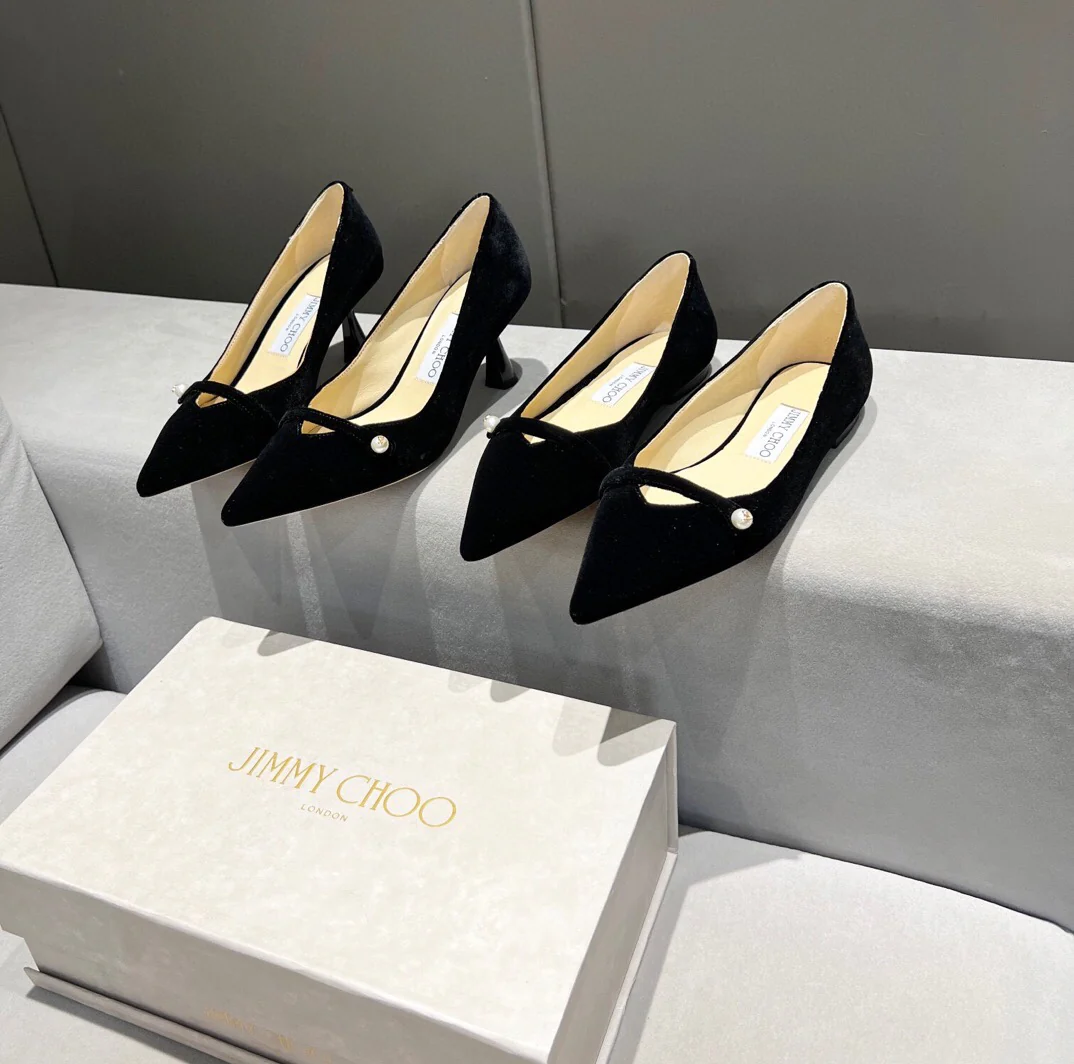 Туфли на высоком каблуке Jimmy Pearl с пряжкой и острым носком - 5