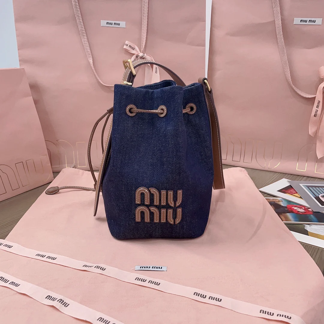 Miu Miu - 5be090 - Джинсовая сумка-ведро - Маленькая
