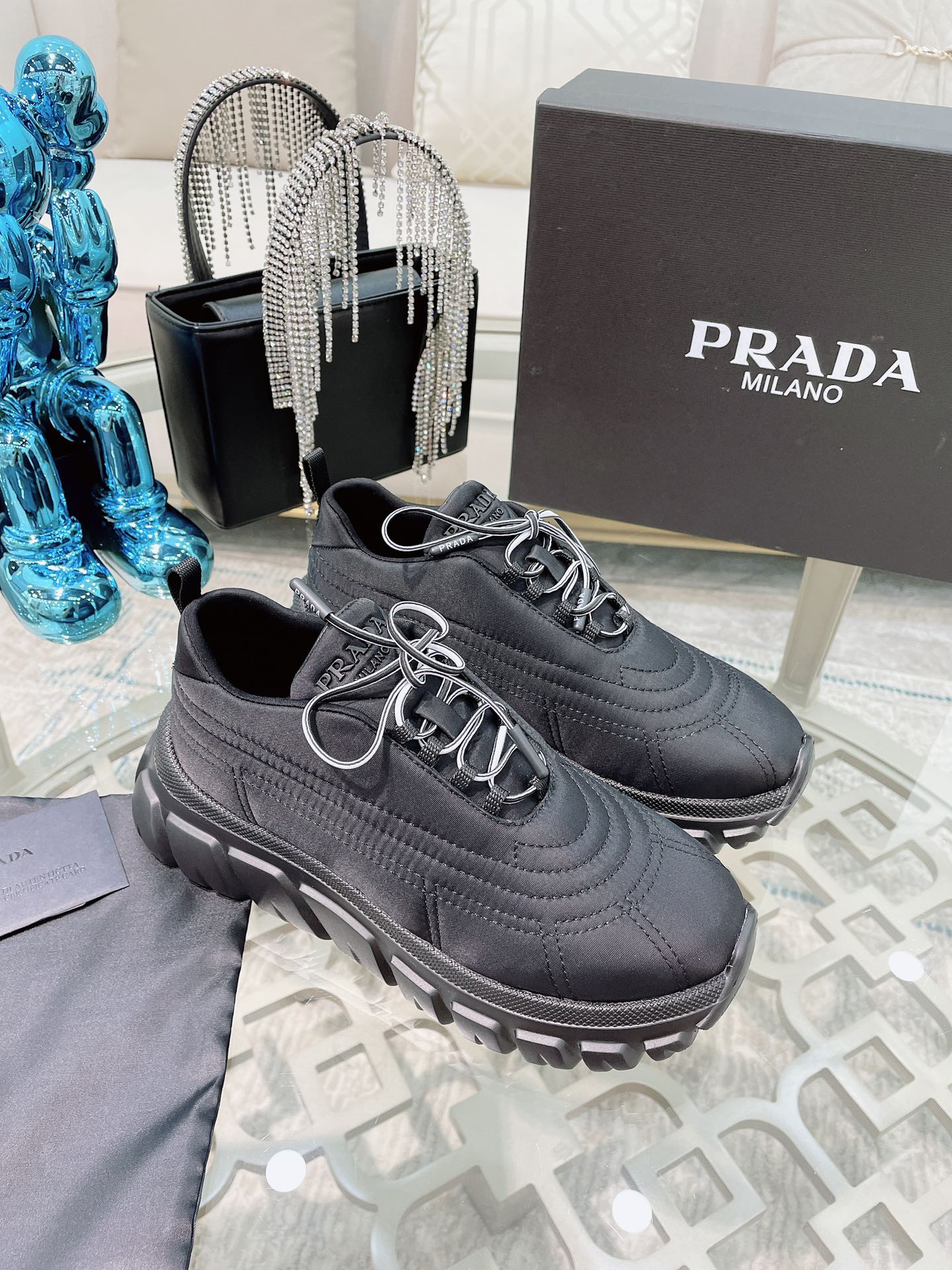 Обувь Prada - Prada - платформа - кроссовки - повседневная обувь - черная