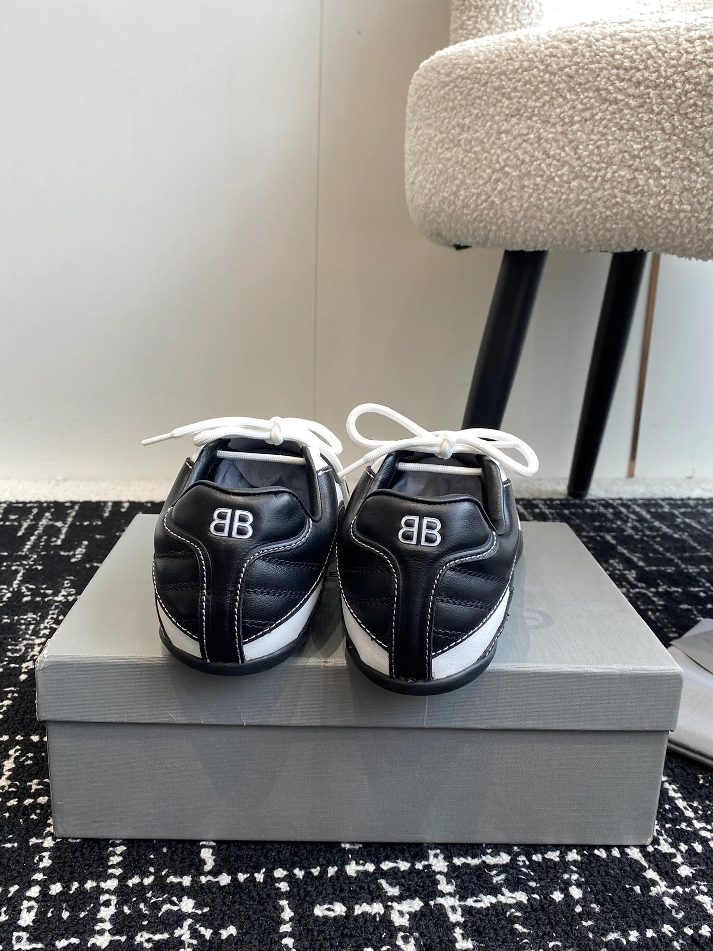 Кроссовки Balenciaga 2024 в бейсбольном стиле - черные