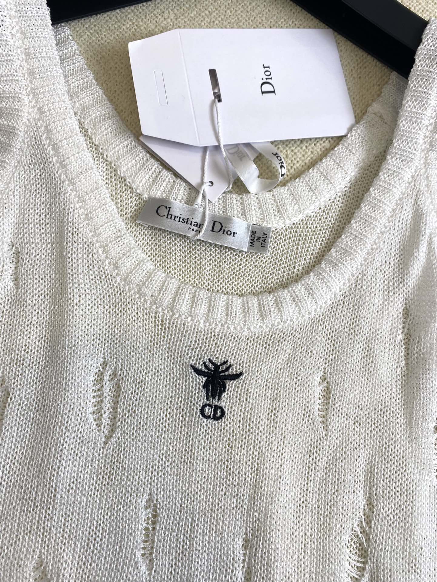 Жилет Dior 2403 ?Ранняя весна?, новинка, белый.