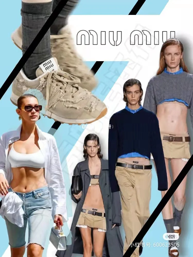 Повседневная обувь и кроссовки, созданные в сотрудничестве с Miu Miu.