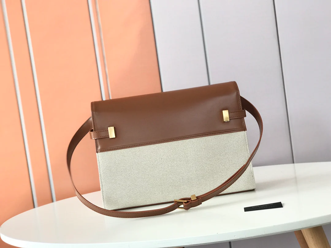 Сумка YSL Manhattan - Лен - Кожа