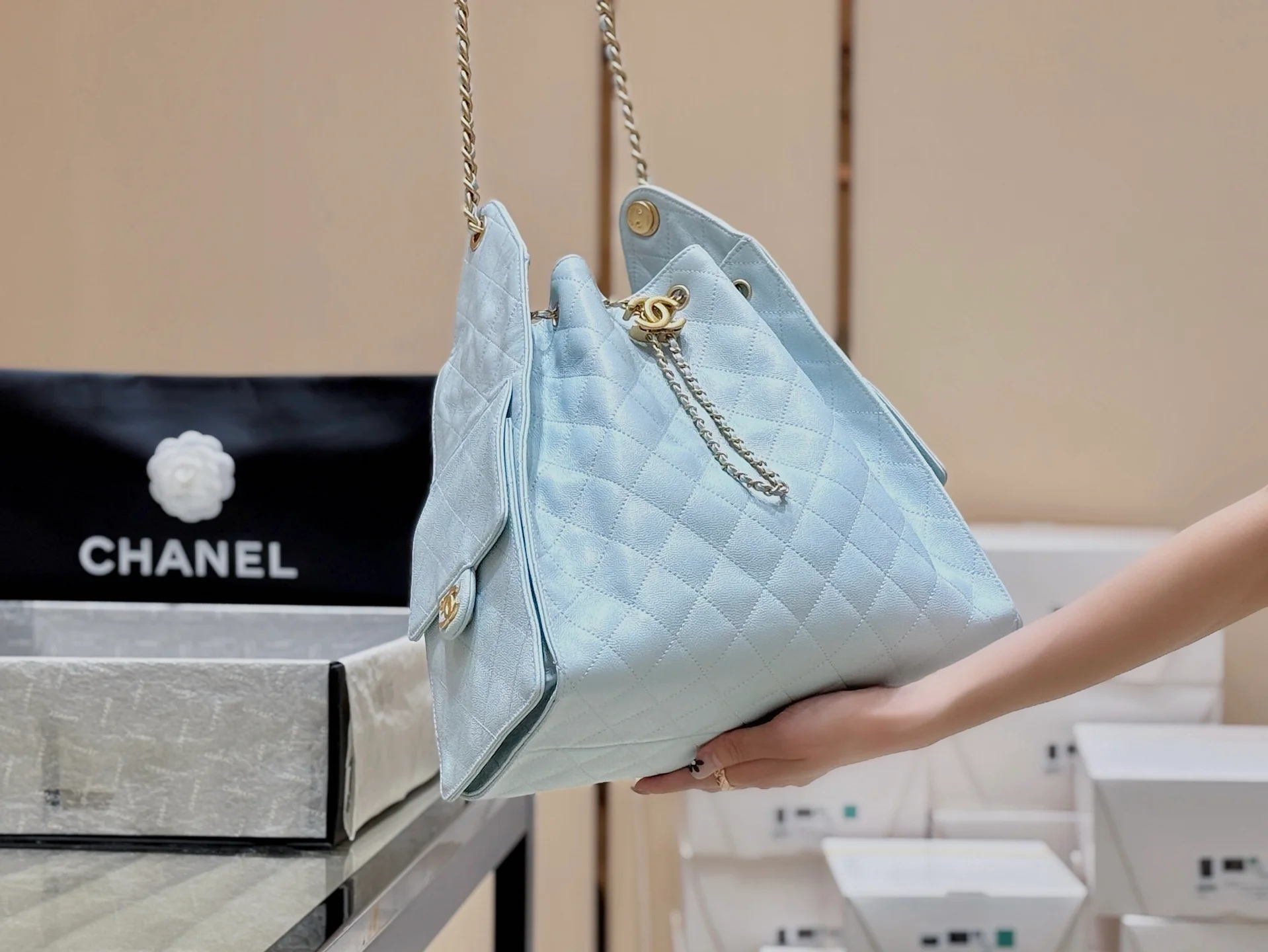Сумка Chanel 25s 25bag Large - синяя