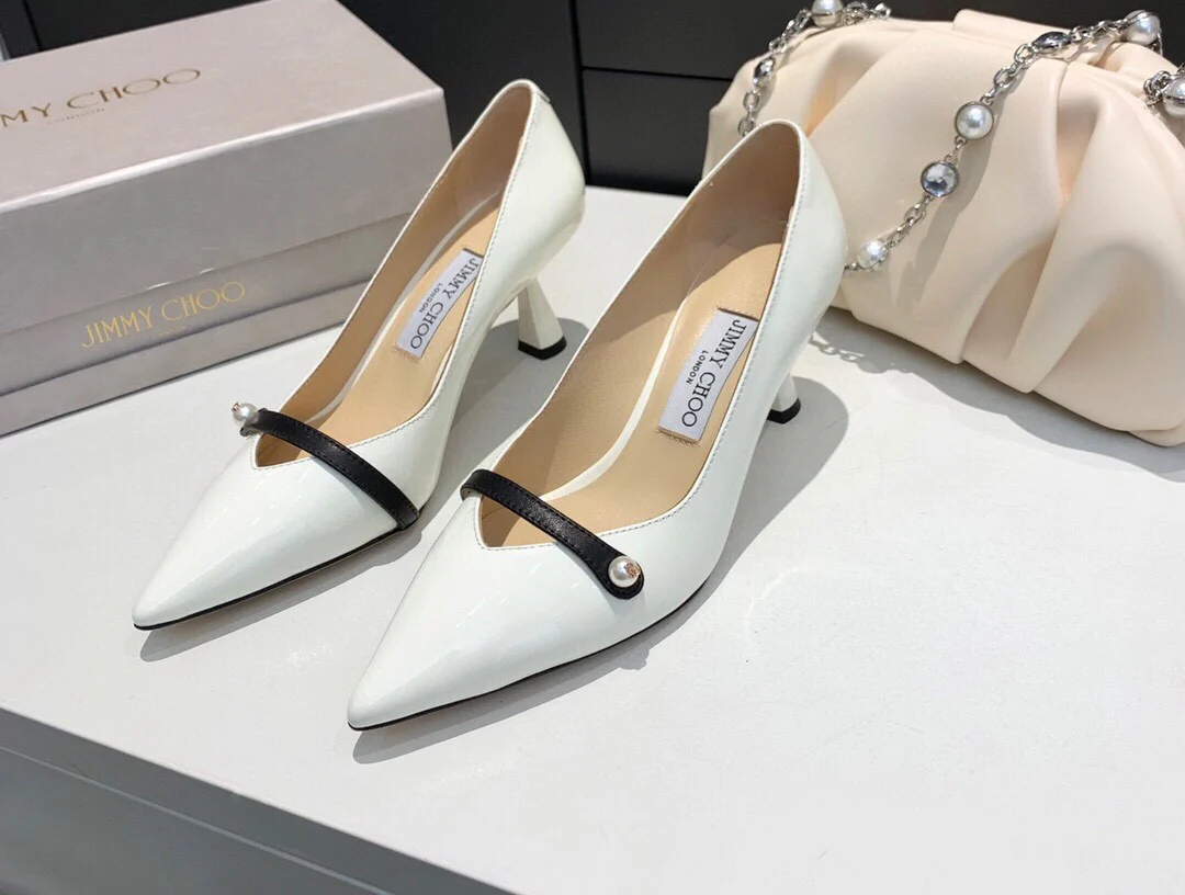 Туфли на высоком каблуке Jimmy Pearl с пряжкой и острым носком - 4