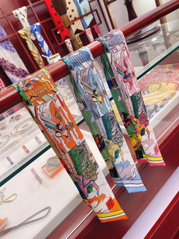 Hermes - Новая коллекция твилли - 5-86 см - 100% шелковый твилл, двусторонний - 4