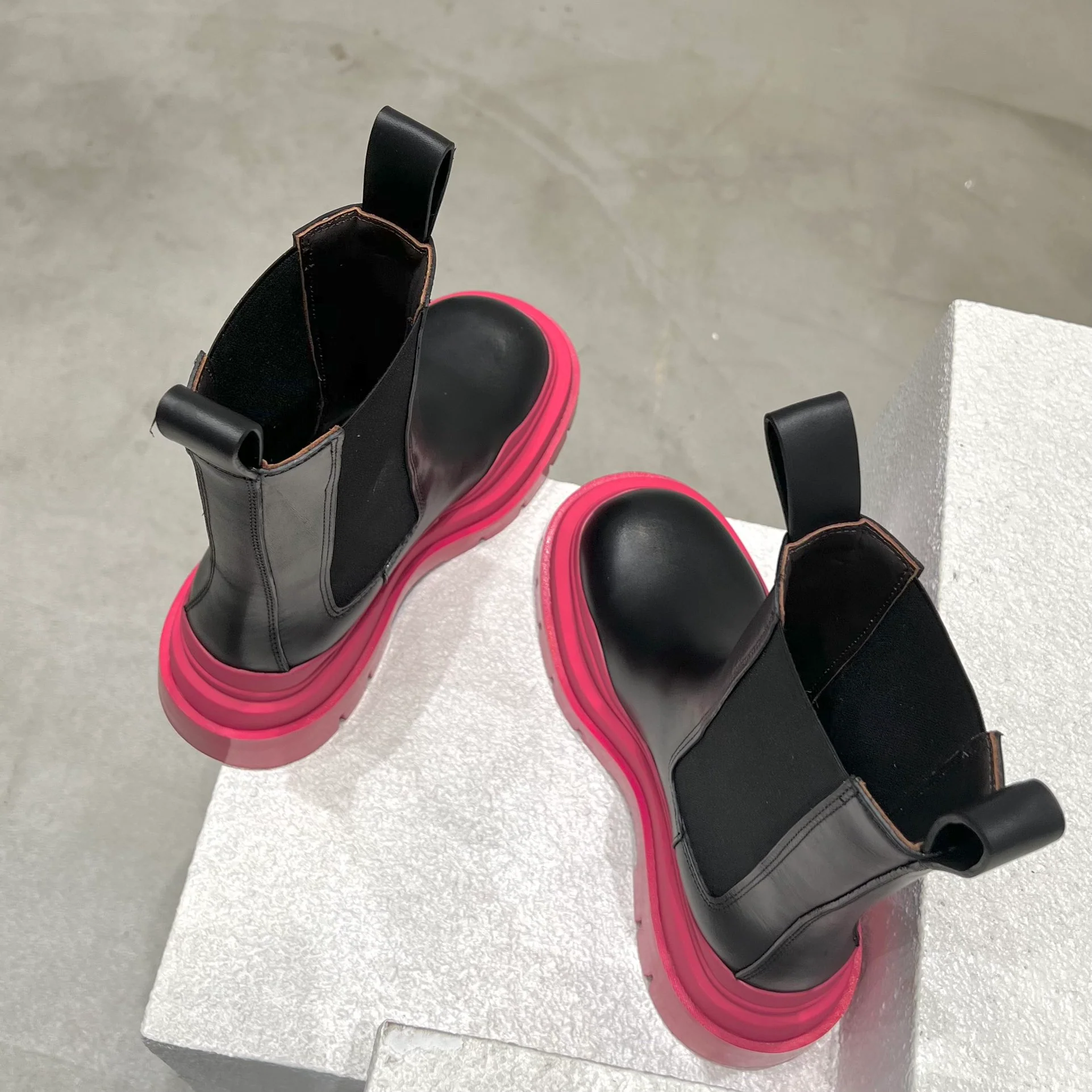 BV-22ss - Британские ретро-сапоги до середины икры - Унисекс - Черный Foundation - 1