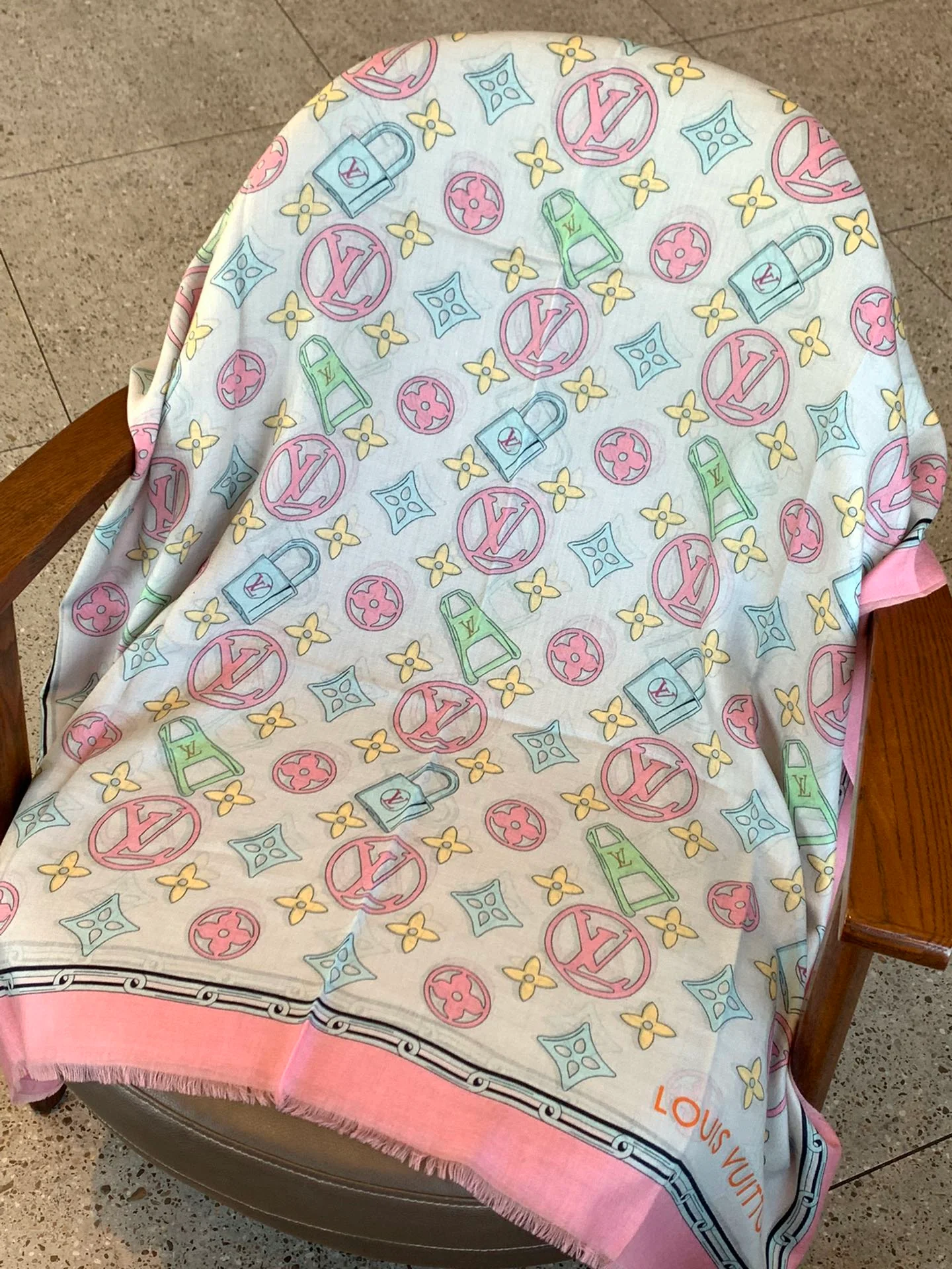 Длинный шарф LV Monogram - 110-200 см - 100% высококачественный кашемир