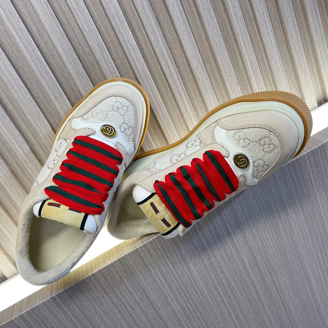 Новинка Gucci 2023 года - Туфли на платформе Dirty Shoes - Бежевые