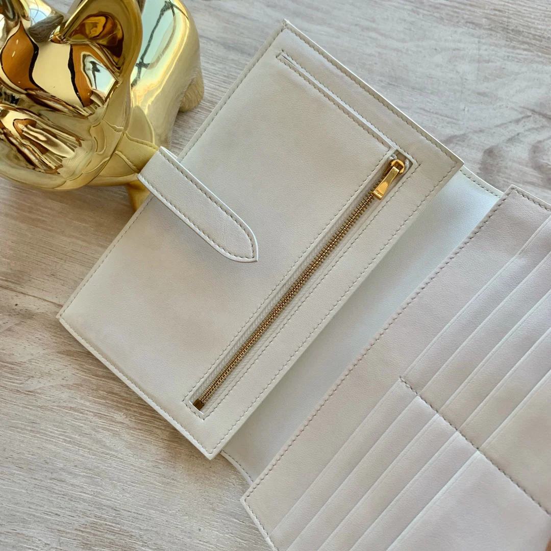 Длинный кошелек Celine - Кошелек с ремешком из крупнозернистой телячьей кожи - 13