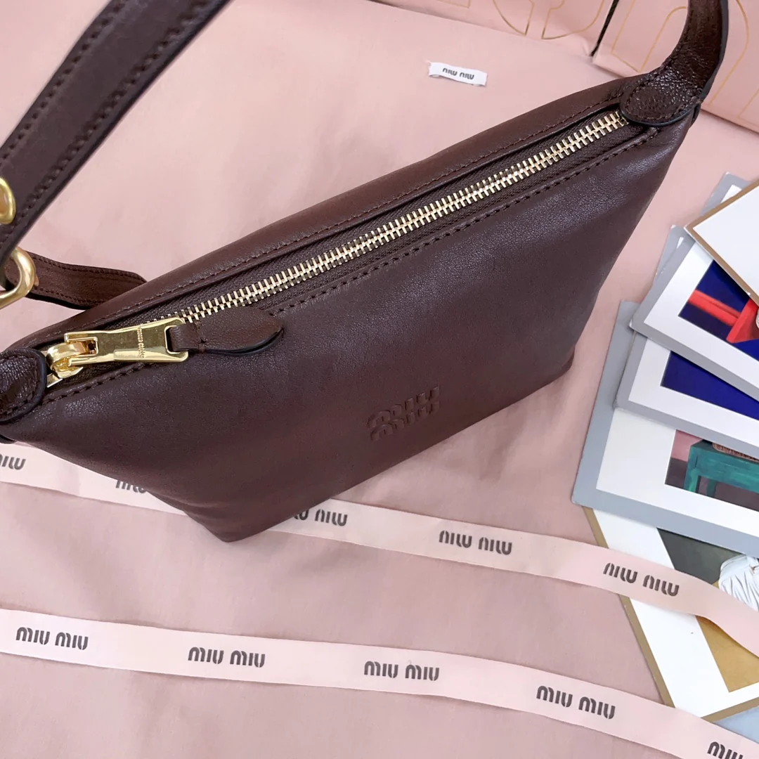 Сумка для ланча Miu Miu-5ne841 из овечьей кожи - коричневая