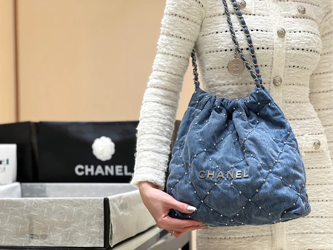 Сумка Chanel 24s 22 Series Rivet Denim Bag - Маленькая