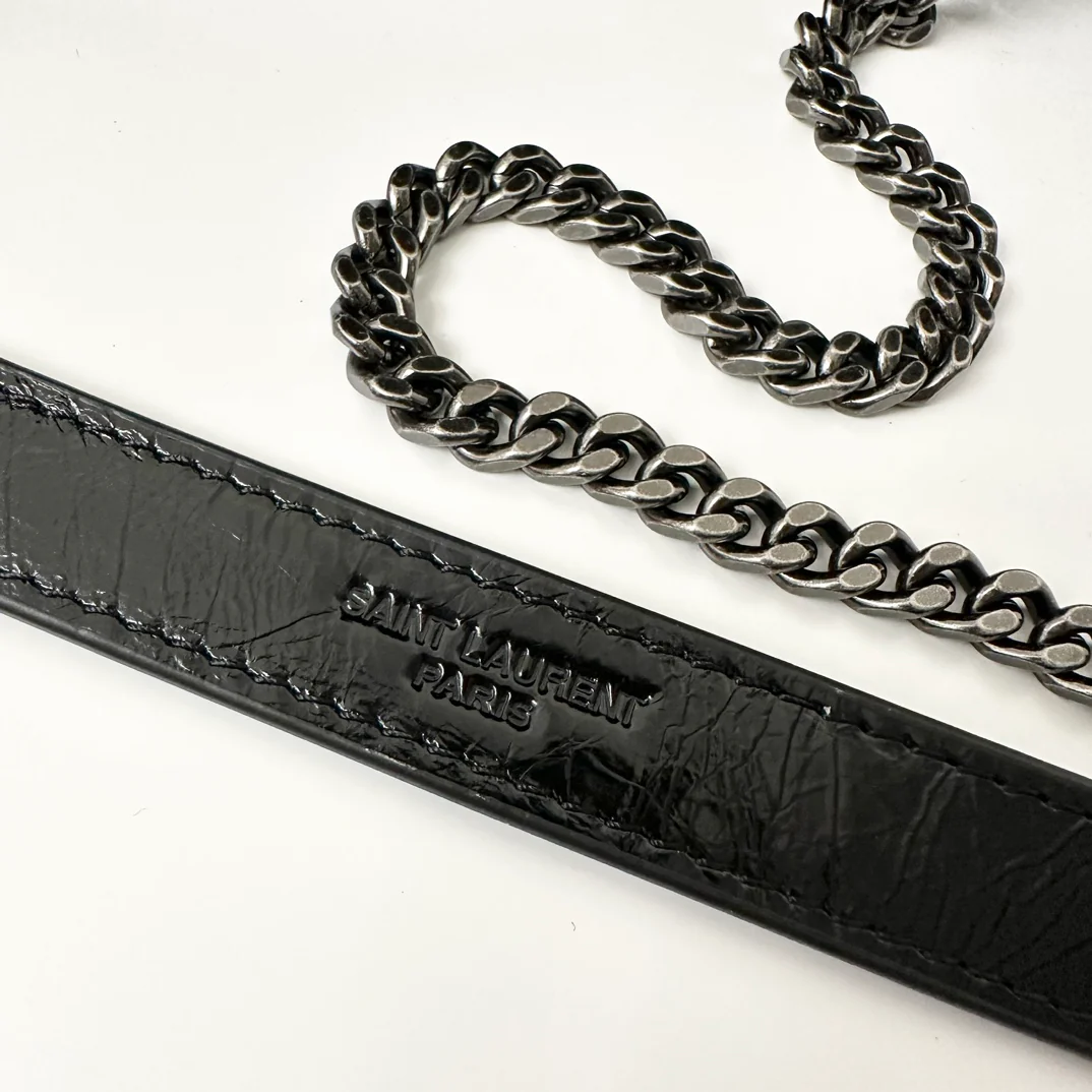 Мини-кошелек на цепочке YSL Niki, черный