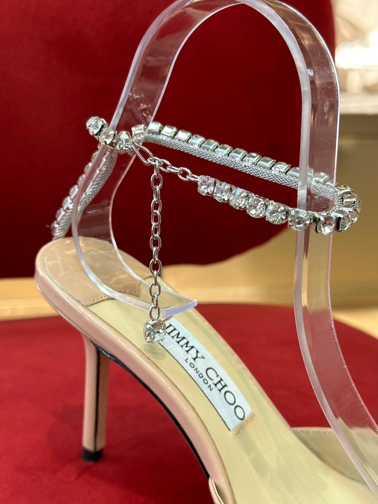 Серия Jimmy Saeda - Босоножки на шпильке со стразами - 7-5 см