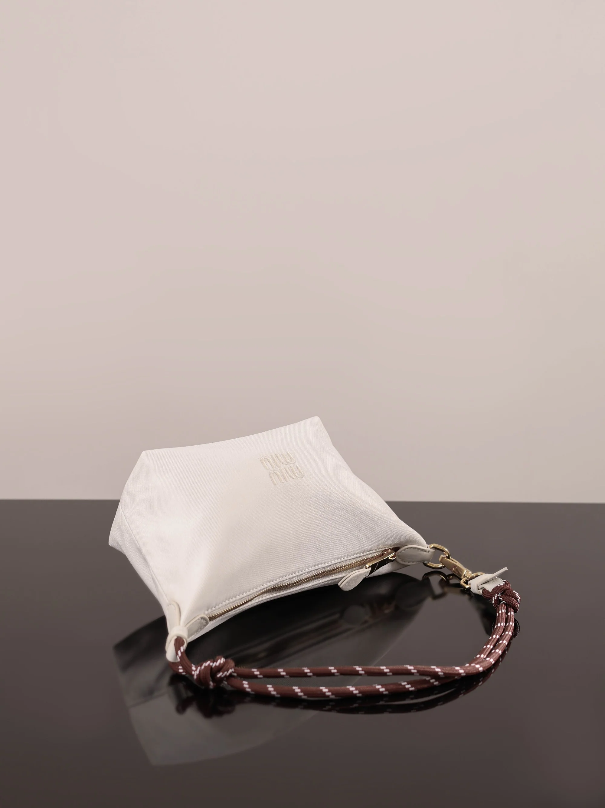 Сумка для бенто Miu Miu-5ne841m650, бело-коричневая.