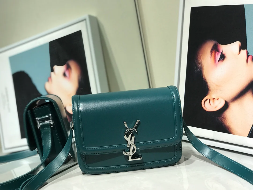 Сумка для тофу YSL Solferino - зеленая - 18 см