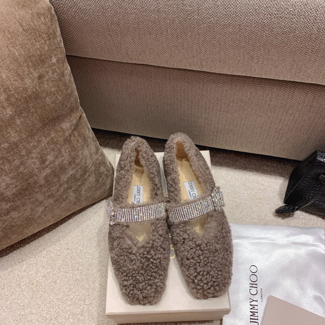 Джимми - Пушистые балетки - Серый плюшевый мишка