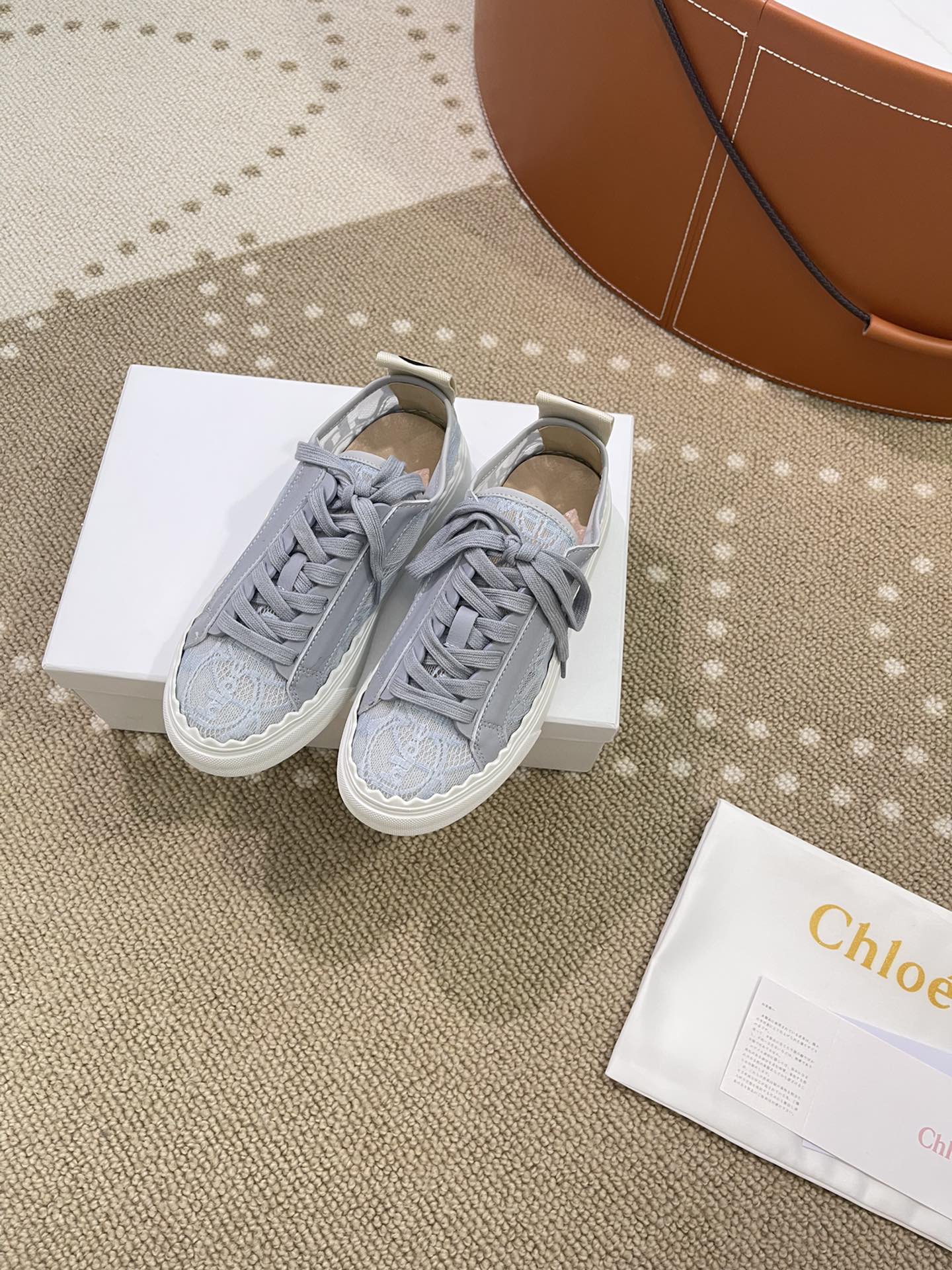 Chloe - Туфли из парусины с кружевной вышивкой - Размеры 35-40-41 (изготовление на заказ) - 2