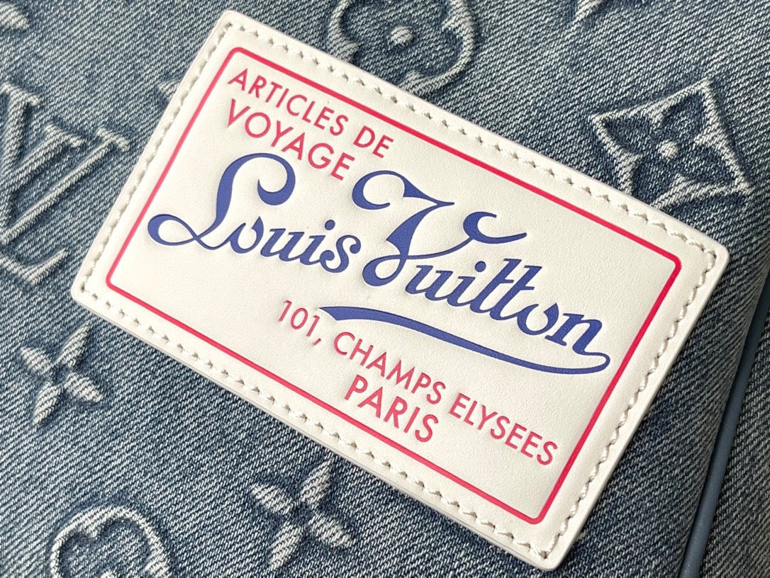 m22532-LV-keepall-bandouliere-50 дорожная сумка из джинсовой ткани