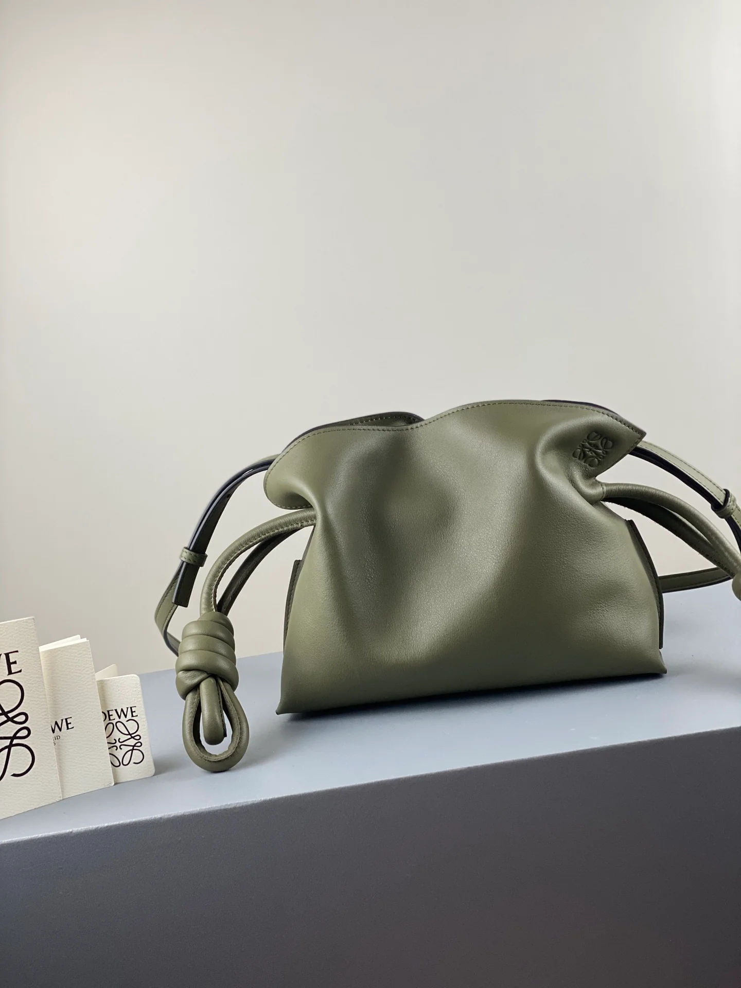Loewe 2020 Upgraded Flamenco Mini Leather Avocado Green