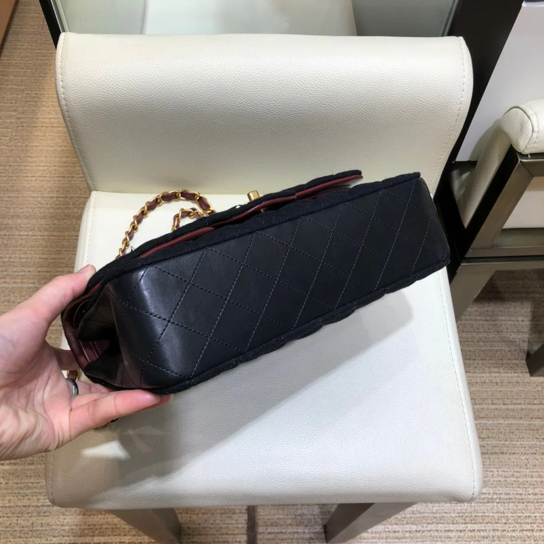 Chanel - Значок с морской тематикой - Сумка CF - Черная - 25 см