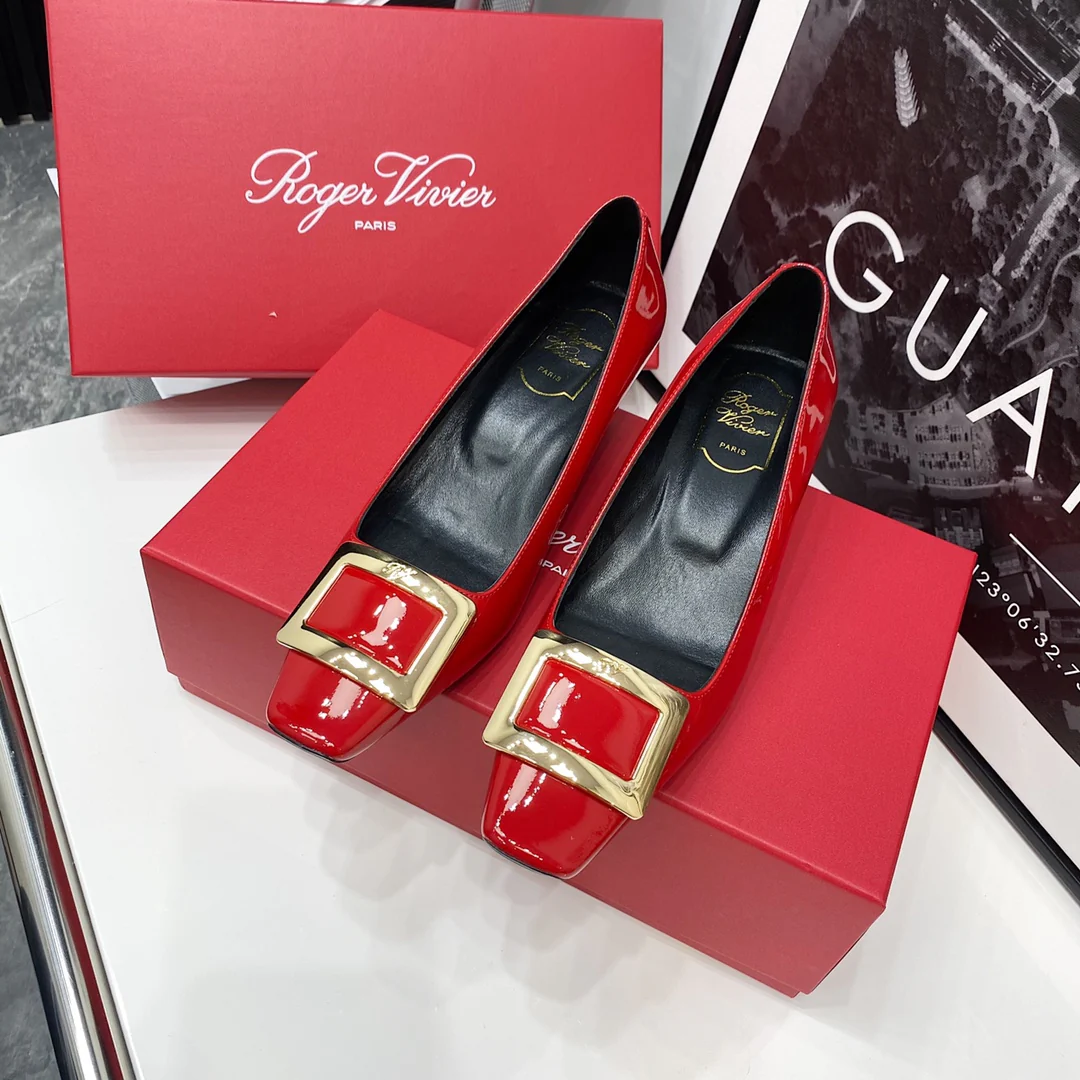 RV-4-5 см Квадратный каблук - Красный